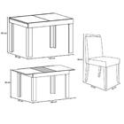 Mesa Retrátil Lena E 4 Cadeiras Para Sala De Jantar Alana N04