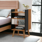 Mesa Retro Com Espelho Preto Nature 1 Gaveta E Nicho - Horse