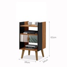 Mesa Retro Com Espelho Preto Nature 1 Gaveta E Nicho - Horse