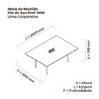Mesa Reunião 200cm X140cm Mrcpb2014 Branco