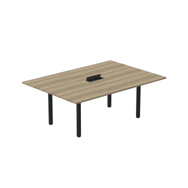 Mesa Reunião 200cm X 120cm Mrcpb2012 Noce Naturalle/preto