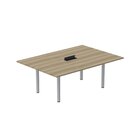 Mesa Reunião 200cm X 140cm Mrcpb2014 Noce Naturalle/cinza