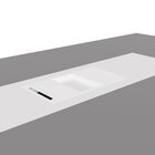 Mesa Reunião 240cm Escritório Para 4 Pessoas Com Caixa De Tom