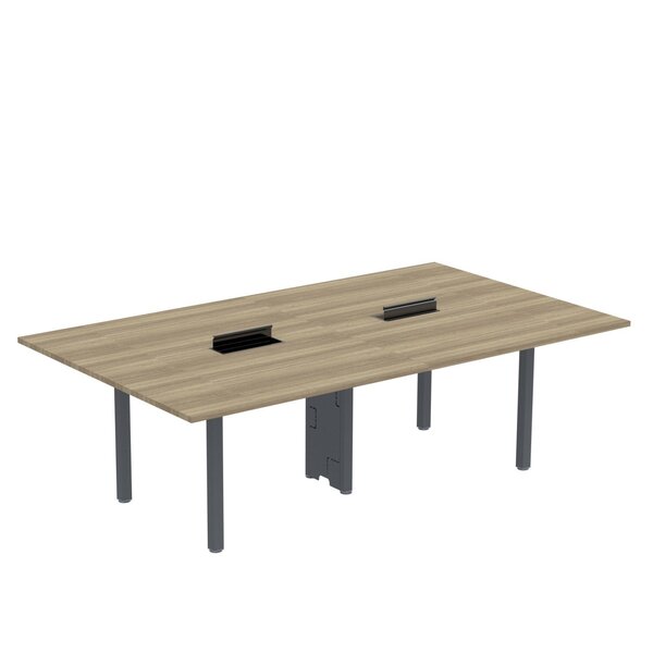 Mesa Reunião 240cm X 120cm Mrcpb2412 Noce Naturalle/grafito