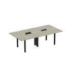 Mesa Reunião 240cm X 120cm Mrcpb2412 Nogueira Casblanca/preto