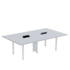 Mesa Reunião 240cm X 140cm Mrcpb2414 Cinza/branco
