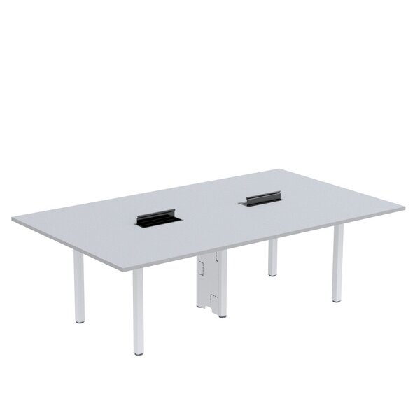 Mesa Reunião 240cm X 140cm Mrcpb2414 Cinza/branco