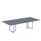 Mesa Reunião 2600x1200mm Mr2600p25tub Grafito/lilas
