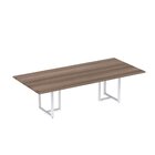 Mesa Reunião 2600x1200mm Mr2600p25tub Walnut/branco