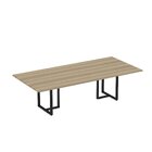 Mesa Reunião 260x120cm Mr2600p25tub Noce Naturalle/preto