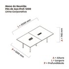 Mesa Reunião 320cm X 120cm Mrcpb3212 Cinza/preto