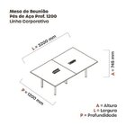 Mesa Reunião 320cm X 120cm Mrcpb3212 Grafito/cinza