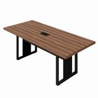 Mesa Reunião 6 Lugares Com 1 Caixa De Tomadas Pé Quadro 200x9