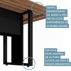 Mesa Reunião 6 Lugares Com 1 Caixa De Tomadas Pé Quadro 200x9