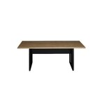 Mesa Reunião 6 Lugares Pé Painel 200x90cm Amadeirado Claro/pr