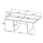 Mesa Reunião Escritório 10 Lugares Com Caixa De Tomada, Tampo