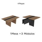 Mesa Reunião Escritório 10 Lugares Com Caixa De Tomada, Tampo