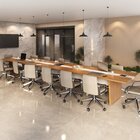 Mesa Reunião Escritório 14 Lugares Com Caixa De Tomada, Tampo