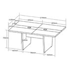Mesa Reunião Escritório 14 Lugares Com Caixa De Tomada, Tampo