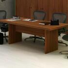 Mesa Reunião Para Escritório 200x100 Cm Me4119 Amendoa Tecno