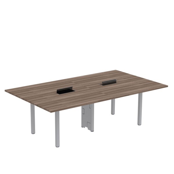 Mesa Reunião Para Escritório 3200x1200 Mrcpb3212 Walnut/cinza