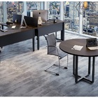 Mesa Reunião Redonda 1,20 Web25 - Pé Quadro - Varena / Preto