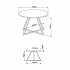 Mesa Reunião Redonda 110cm Home Office Concept Nogal Sevilha/