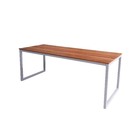 Mesa Ripada 200x80cm - Cinza + Jatoba - Mrpd20080cinjtb