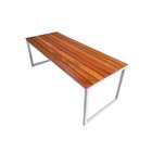 Mesa Ripada 200x80cm - Cinza + Jatoba - Mrpd20080cinjtb