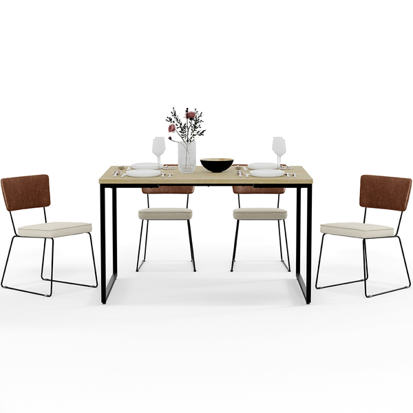 Mesa Rivera Nature 136cm Com 4 Cadeiras Allana F01 Couríssimo