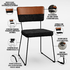 Mesa Rivera Nature 136cm Com 4 Cadeiras Allana F01 Faixa Cour