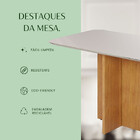 Mesa Robusta Candian 120cm Tampo Vidro Canto Copo Jcm Movelar