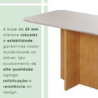 Mesa Robusta Candian 120cm Tampo Vidro Canto Copo Jcm Movelar