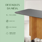 Mesa Robusta Candian 120cm Tampo Vidro Canto Copo Jcm Movelar