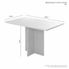 Mesa Robusta Candian 160cm Tampo Vidro Jcm Movelaria Não Acom