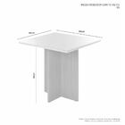 Mesa Robusta Candian 90cm Tampo Vidro Jcm Movelaria Não Acomp