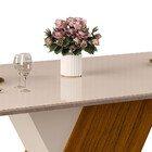 Mesa Rubi Retangular 6 Lugares 1700mm Tampo Chanfrado E Vidro