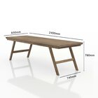Mesa Rustica Com 2 Bancos Em Madeira  Marrom