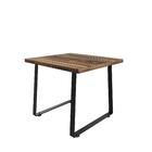 Mesa Rústica Envelhecida 90x100cm com Base A Preta