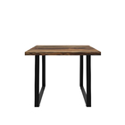 Mesa Rústica Envelhecida 90x100cm com Base A Preta