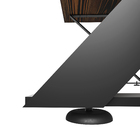 Mesa Rústica Envelhecida 90x200cm com Base X Preta