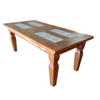 Mesa Rústica Rubi Em Madeira De Demolição - Cód 1572 Acabamen