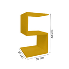 Mesa "S" Lateral de Apoio ou Mesa de Cabeceira - Amarelo Laca