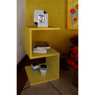 Mesa "S" Lateral de Apoio ou Mesa de Cabeceira - Amarelo Laca