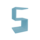 Mesa "S" Lateral de Apoio ou Mesa de Cabeceira - Azul Laca