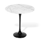 Mesa Saarinen Lateral Carrara 51cm - Base Preta