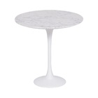 Mesa Saarinen Lateral Carrara 51cm Branco