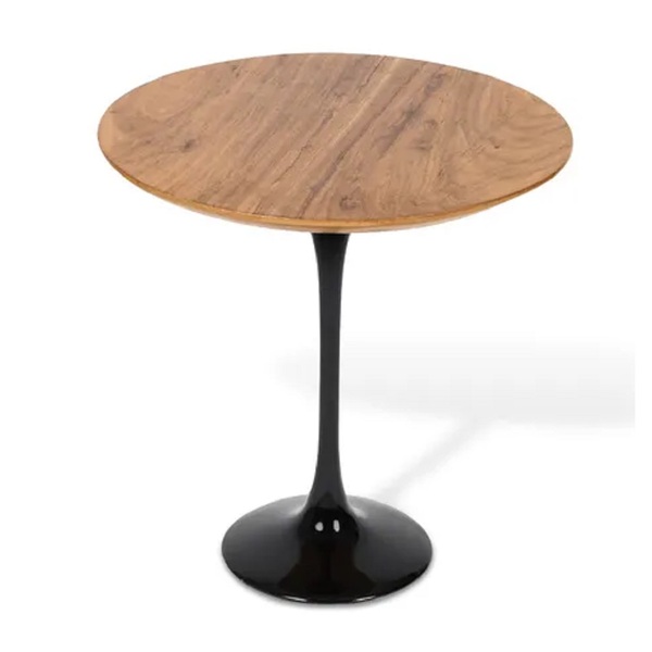 Mesa Saarinen Lateral Madeira Freijo 41cm Preto