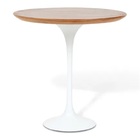 Mesa Saarinen Lateral Madeira Freijo 51cm Branco