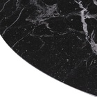 Mesa Saarinen Lateral Nero Marquina 41cm Preto